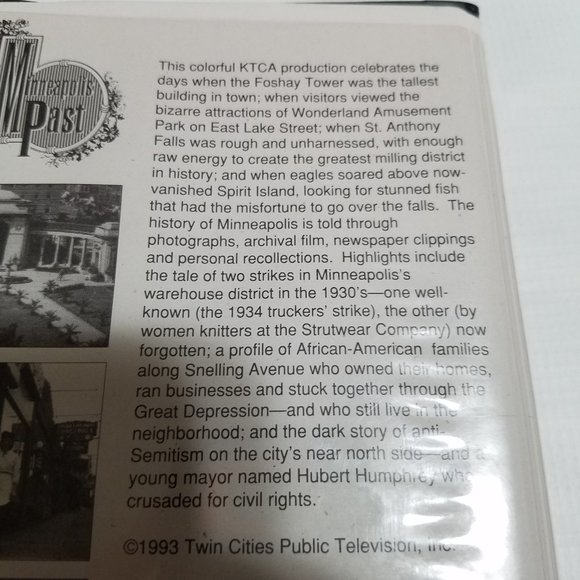 Minneapolis Past VHS 1993 Twin Cities Public Television Documentary KTCA/Video - Picture 4 of 5